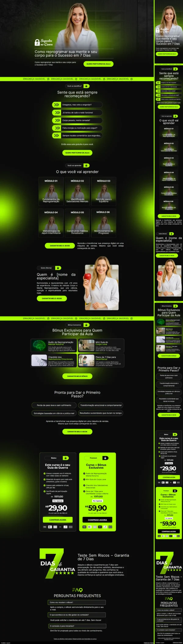 Landing Page - E-book para Emagrecimento