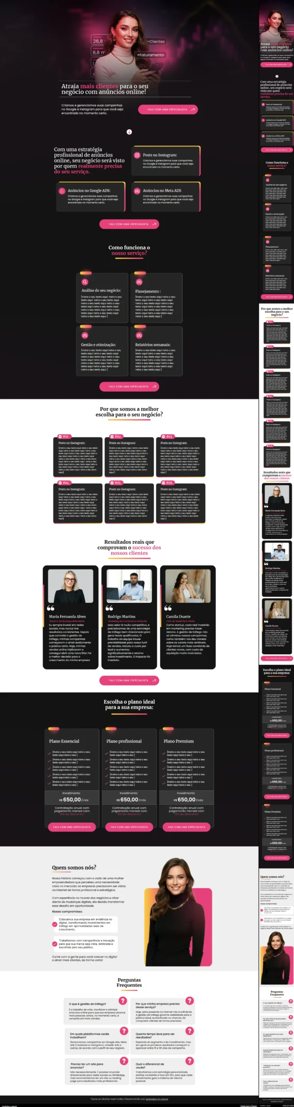 Landing Page - Gestora de tráfego pago